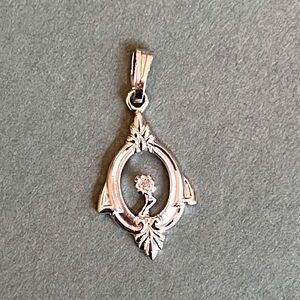 Vintage Sterling Silver Diamond Pendant